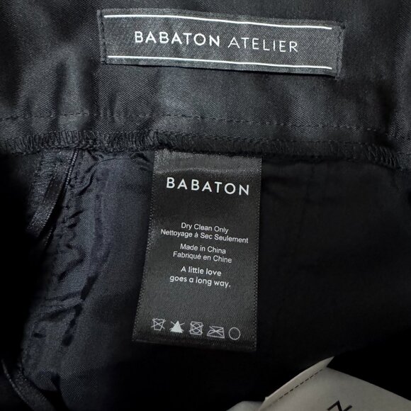 NWT Aritzia Babaton Atelier Black Satin Conan Pant Women's Size 6 - Picture 8 of 10
